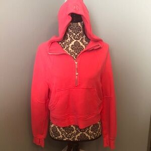 Lululemon half zip pink scuba hoodie.